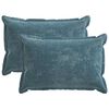 vidaXL Federa 2 pcs HOUTEN Blu 50 x 70 cm Tessuto Chenille