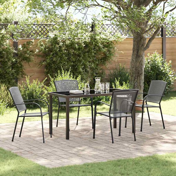 vidaXL Set da Pranzo per Giardino 5 pcs Antracite