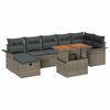 vidaXL Set Divano da Giardino 8 pz Grigio polyrattan