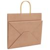 vidaXL Sacchetti di Carta 250 pz con Manici Marrone 32x22x28 cm