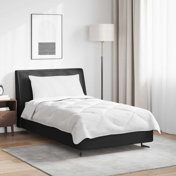 vidaXL Piumone con cuscino 2 pcs Bianco Microfibra