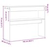 vidaXL Tavolo consolle Rovere Nero 80 x 30 x 102 cm Legno multistrato