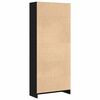 vidaXL Libreria Rovere Nero 60 x 24 x 143 cm Legno multistrato