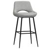 vidaXL Sgabello da Bar Grigio Chiaro in Velluto