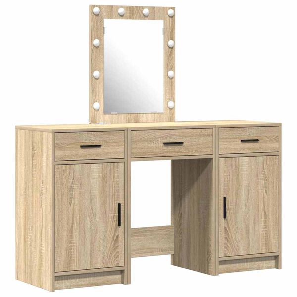 vidaXL Tavolo da Trucco Marrone 50 x 41 x 135 cm Legno multistrato