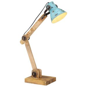 vidaXL Lampada da Scrivania 25 W Blu Anticato 23x18x96 cm E27