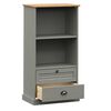vidaXL Libreria VIGO 60x35x114,5 cm in Legno Massello di Pino Grigio