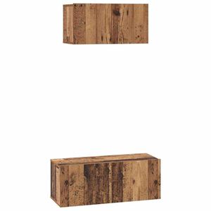 vidaXL Set mobile TV 2 pcs Legno vecchio Legno multistrato