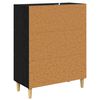 vidaXL Credenza Rovere Nero 69,5 x 34 x 90 cm Legno multistrato