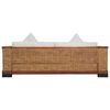 vidaXL Set di Divani 2 pz con Cuscini in Rattan Naturale Marrone