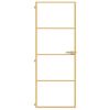 vidaXL Porta Interni Sottile Oro 76x201,5cm Vetro Temperato Alluminio