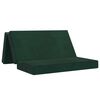 vidaXL Divano Letto Pieghevole 120 x 67 x 45 cm Verde Scuro