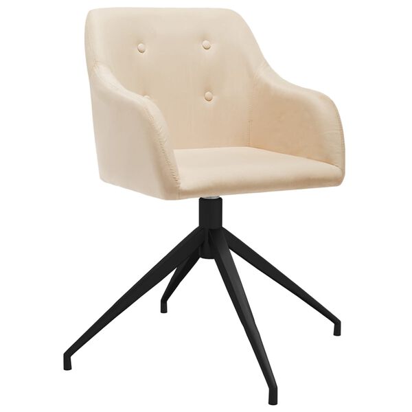 vidaXL Sedie da Pranzo Girevoli 6 pz Crema in Tessuto