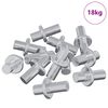 vidaXL Gancio per Mensola 4500 pz Argento 8,6 x 8,6 x 14,6 mm Acciaio