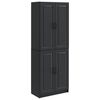 vidaXL Set di armadi 2 pz Nero Legno ingegnerizzato