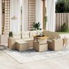 vidaXL Set Divano da Giardino 8 pz con Cuscini Beige in Polyrattan