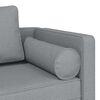 vidaXL Chaise Longue con Cuscini Grigio Chiaro in Tessuto