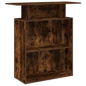 vidaXL Banco Reception Rovere Fumo 100x40x104 cm in Legno Multistrato