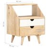 vidaXL Comodino 40x30x50 cm in Legno Massello di Mango
