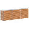 vidaXL Letto rialzato da giardino Marrone Chiaro 240 x 40 x 77 cm