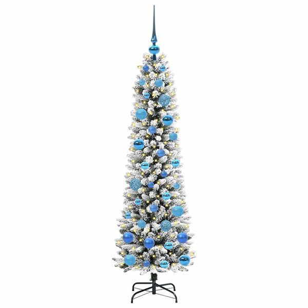 vidaXL Albero di Natale artificiale con 150 LED Bianco 150 cm