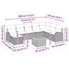 vidaXL Set Divano da Giardino 9 pcs Beige e Grigio Chiaro polyrattan