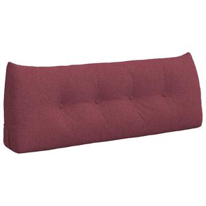 vidaXL Cuscino per Schiena Rosso Vino 120 x 24 x 50 cm Tessuto