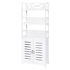 vidaXL Armadietto per Bagno Albuquerque in Legno Bianco 46x24x117,5cm