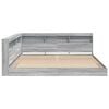 vidaXL Letto Libreria Grigio sonoma 180 x 200 cm Legno multistrato