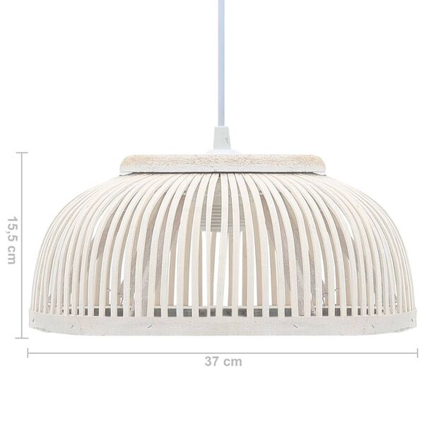 vidaXL Lampadario da Soffitto in Bamb&ugrave; 37x15,5 cm 40W Semicerchio E27