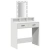 vidaXL Tavolo da Trucco Bianco 79 x 41 x 140 cm Legno ingegnerizzato