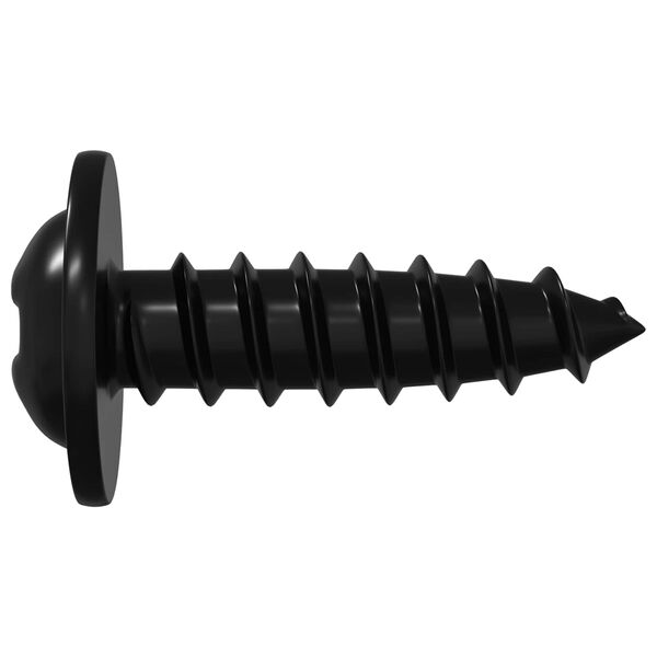 vidaXL Chiodo autofilettante 12 pcs Nero 3,5 x 12 mm Ferro