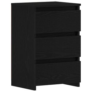 vidaXL Armadio da Notte con cassetto Rovere Nero 40 x 35 x 62,5 cm