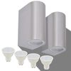 vidaXL Applique LED Rotonda da Parete 2 pz Proiezione Alto/in Basso