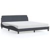 vidaXL Struttura letto Dover Grigio Scuro 180x200 cm in Velluto