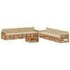 vidaXL Set di divani da esterno con cuscino 9 pcs Naturale e Beige