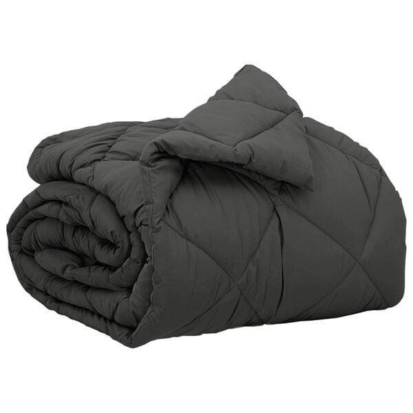vidaXL Piumone Completo Annuale Antracite 200 x 155 cm Microfibra