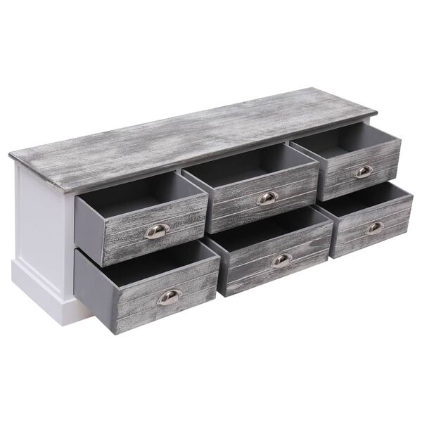 vidaXL Panchina da Ingresso Grigia 115x30x40 cm in Legno