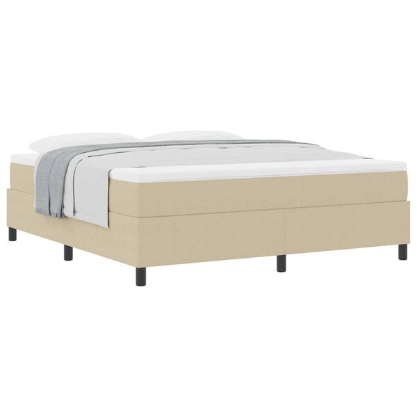 vidaXL Letto a molle Grigio chiaro e bianco 180 x 200 cm