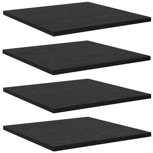 vidaXL Scaffale 4 pcs Nero 40 x 40 x 1,5 cm Legno multistrato