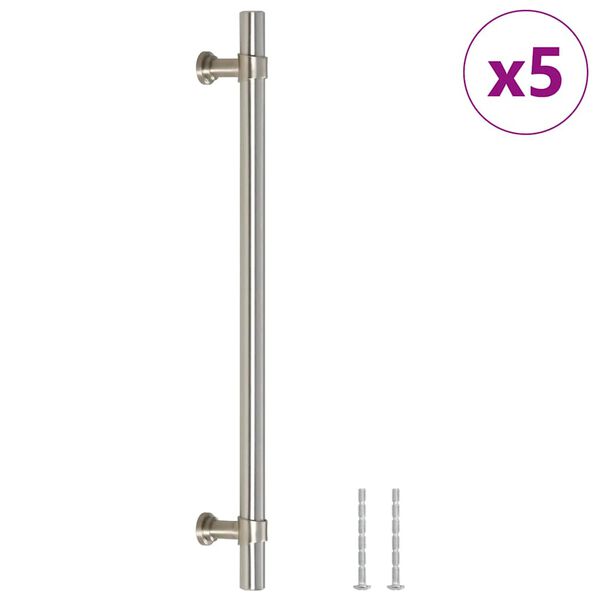 vidaXL Maniglie per Mobili 5pz Argento 192mm in Acciaio Inox