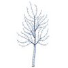 vidaXL Albero di Natale da parete a LED 150 cm 140 LED Blu Acciaio