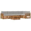 vidaXL Set di divani da esterno 6 pcs Naturale e Grigio Chiaro