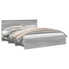 vidaXL Struttura del letto con testiera Grigio Sonoma 180 x 200 cm