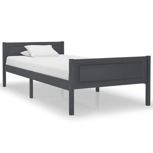 vidaXL Giroletto Grigio in Legno Massello di Pino 100x200 cm