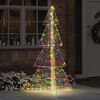 vidaXL Albero di Natale con 240 LED Multicolore 180 cm Acrilico