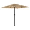 vidaXL Ombrellone Giardino LED e Palo in Acciaio Marrone 248x248x248cm
