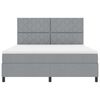 vidaXL Letto a molle con testiera Grigio chiaro 180 x 200 cm Tessuto