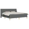 vidaXL Struttura letto con materasso Grigio scuro 180 x 200 cm Tessuto