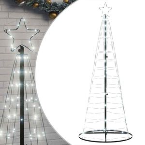 vidaXL Albero di Natale a LED 200 LED Bianco Freddo 180 cm